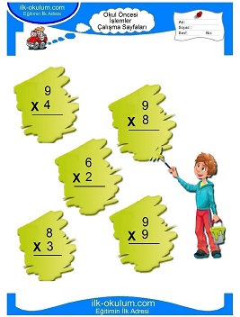 Çocuklar İçin toplam işlemi yaprak testleri 